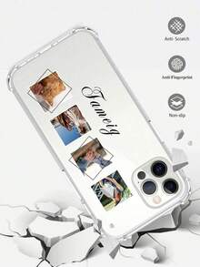 1 pieza Funda de teléfono personalizada compatible con iPhone 17, 16, 15, 14, 13, 12, 11 Plus Pro Max Pro, Galaxy, OPPO, Redmi, diseño de patrón DIY, cubierta protectora transparente anti-caída, adecuada como regalo de cumpleaños, aniversario, Acción de Gracias, Navidad, día de la boda o festivo para familiares, amigos, novia/novio