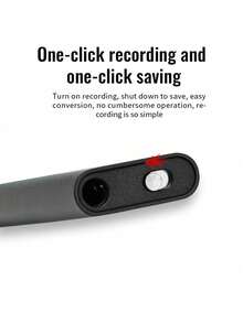 Rechargeable High-Definition Noise Cancelling Voice Recorder, One-Key Recording, Meeting Notes & Learning Recorder, MP3 Player, Built-In 90mAh Battery, Long Lasting, 8GB Storage, USB Drive Function, Auto Save On Power Off - Black - View 4