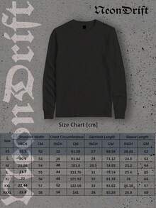 NeonDrift Halloween, Christmas, Thanksgiving Gifts: Men's Long-Sleeve T-Shirt, 250g Cotton Graphic T-Shirt, Men's Fashionable Hip-Hop Style - Long-Sleeve T-Shirt, Funny Vintage Shirt, Regular Fit, Street Style, Digital Printing, Ideal Gift - 黑色 - 查看 5
