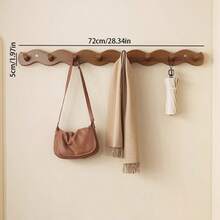 1pc Wave-Shaped Wall Mounted Hanger, No Drilling Required, Entryway Key Organizer, Creative Hanging Hook, Bedroom Over-The-Door Wave Hanger, Wallmount, Key Holder Rack - متعدد الألوان - مشاهدة 15