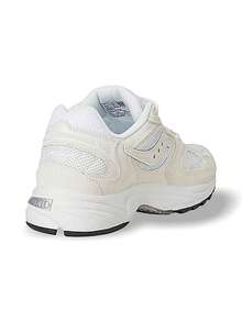 Saucony Grid Jazz 9 男女通用运动鞋 透气吸汗 百搭 Logo 纯色 弹性好 易洗 运动户外跑步 日常上学 白色 米白色 S70898-9 - 米色/白色 - 查看 7