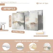 2 piezas/Set Póster abstracto blanco moderno, Impresión artística, Póster minimalista moderno, Decoración de pared abstracta neutra, Diseño de lienzo gris y blanco elegante, Adecuado para decoración del hogar, decoración de habitación, decoración de dormitorio, decoración de sala de estar, decoración de baño, decoración de pared, Opción de arte de pared con marco. - Multicolor - Ver 16