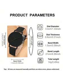 1件Jhui Jhui女士极简腕表套装和1件树枝手链套装，适合度假、派对、婚礼、聚会和日常佩戴，是送给女性的完美礼物（不含礼盒） - 黑色 - 查看 7