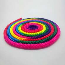 1pc Shiny Sequin Tassel - Suitable For Gymnastics, Ballet And Artistic Performances, Rainbow Rhythmic Gymnastics Rope Set. Durable Competition Artistic Training Rope, Adult Fitness Rhythmic Stick - Multi-Color Gymnastics Training Equipment, Adjustable Birchwood Gymnastics Single Bar Set - Multicolor - View 9