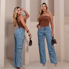 CAMAROTE WIDE CARGO JEANS LANÇAMENTO !!! - Lavagem clara - Visão 8