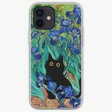 Vincent Van Gogh es funda de teléfono personalizable con diseño de gato y iris para  X XS XR Max 11 12 13 14 Pro Max Mini 6 6S 7 8 Plus, compatible con funda de  17, funda de  17 Pro, funda de  17 Pro Max - iPhone 11 Pro Max - Ver 2