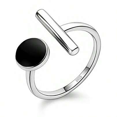 925 Sterling Silver Minimalist Geometric O-Shaped Dangle Ring, Everyday & Party Wear, Gift For Family & Friends, Birthday, Holiday - Gift Box