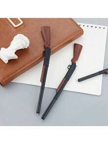 5支装狩猎主题圆珠笔，1.0mm黑色墨水，户外爱好者礼品套装，按压式笔尖，出墨流畅，中性笔身，按压式出笔，创意礼品