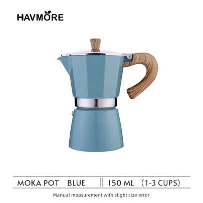 150ml/300ml Cafetera Espresso Moka con de Madera Vintage Herramientas de Cocina Italianas Clásicas Accesorios de Café