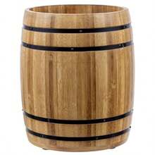 YQQ MyGift - Juego de utensilios de cocina con diseño de barril de vino color café claro9394 - Marrnclaro - Ver 4