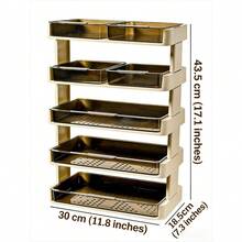 3/4/5 Tier Stackable Kitchen Food Storage Rack | Multi-Layer Transparent Storage Boxes, Suitable For Hot Pot/Meal Prep | Space-Saving Countertop Organizer - Multicolor - View 14