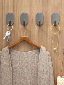 10个强力粘钩，无需钻孔，可挂在厨房、浴室、卧室的墙上，用于悬挂毛巾、外套、钥匙、包包等。 - 灰色 - 查看 3