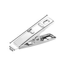 Pinzas de Ropa de Acero Inoxidable, Abrazaderas Metálicas Resistentes al Viento, Clips Metálicos para Lavandería, Pinzas Multifuncionales con Sujeción Fuerte CGXH - 40 piezas - Ver 6