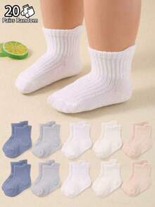 20/10/5 Pairs Soft Baby Boat Socks, Ribbed Cuff, Non-Slip Heel, Toddler Boys' Athletic Socks, Anti-Slip Design, Super Soft Breathable Stretchy Daily Socks, 0-36 Months, All Season, Baby Socks, Toddler Socks, Non-Slip Socks, Ribbed Socks, Children Gift Set, Christmas Gift, Back To School Essential - Multicolor - View 17