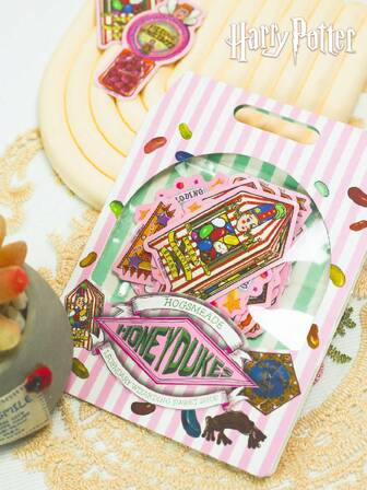 Harry Potter 30Pcs Honeydukes Magical Sweets Sticker Pack, 5 Patterns Tooth-Splintering Toffees Exploding Bonbons Chocolate Frogs Fizzing Whizbees Sugar Quills, Vinyl Decals For Laptop Water Bottle Luggage Phone, Wizarding World Snack Stickers[Officially Licensed]