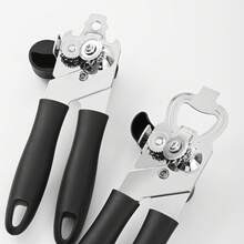 Abrelatas de acero inoxidable de grado alimenticio/cuchillo para latas 3 en 1/abrelatas portátil para exteriores, utensilios de cocina - No. 12 - Embalaje en caja de color - Ver 5