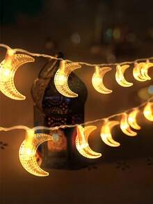 Ramadan Decorative Moon Lantern, DIY Home Decor Lamp, Suitable For Ramadan Decoration, Indoor, Bedroom, Party, Wedding, Holiday, Eid