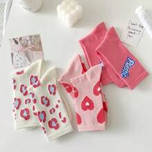 Set de 5 Piezas de Calcetas de Tobilleras Para Mujer, Estilo Casual Juvenil, Material Cómodo, Transpirable y Resistentes, Diseños Kawaii, Cute, Juvenil, Diferentes Modelos - Cute - Ver 9