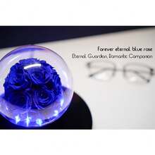 Magnetic Levitating Preserved Rose In Glass Dome With LED Light, Touch Control Light, Floating Forever Flowers Lamp For Valentine'S Day, Anniversary Halloween Christmas, Rose Lamp Unique Gift For Wife Girlfriend Women, Home Decor, Romantic Gift - Xem 7