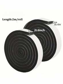 2m Polyurethane Foam Weatherstrip, Self-Adhesive Soundproof Door Seal Strip, Dust-Proof Windproof Window Seal Strip, Suitable For Plastic And Steel Sliding Windows