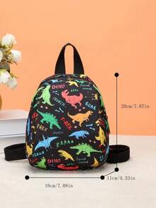 Cartoon Dinosaur Diving Small Backpack/Crossbody Bag/Coin Purse - Stylish Crossbody Bag, Cute Cartoon Casual Outdoor Chest Bag - Cartoon Backpack - View 11