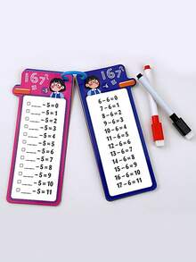1 Set Of 15/16pcs Math Cards, Multiplication Flashcards, Study Cards, Calligraphy Practice Materials, Supplies, Student Essentials – Perfect Gift Idea - Multicolor - View 5