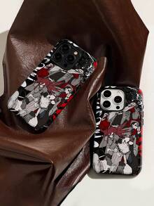 Funda de teléfono con espejo y poses dinámicas de personajes de anime. Funciona también como espejo y es compatible con  17,  16 Pro Max,  15 Pro Max,  13 y  12. Fabricada en TPU resistente, garantiza protección contra golpes y caídas. Un regalo ideal para amantes del anime, amigos, familiares y ocasiones especiales como cumpleaños, festividades o simplemente para demostrar tu cariño. - Blanco - Ver 4