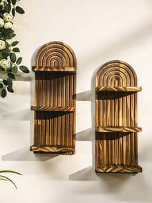1 chiếc kệ gỗ hình vòm treo tường, kệ lưu trữ dọc kiểu Boho, kệ gỗ treo tường dạng nan, kệ treo tường kiểu nhà nông tối giản, phù hợp trang trí phòng ngủ và phòng khách, kệ treo tường nhiều tầng thời trang, kệ trưng bày cây cảnh trong nhà, kệ lưu trữ treo tường kiểu Boho hiện đại, kệ trang trí bằng gỗ kiểu retro, kệ lưu trữ treo tường tiết kiệm không gian. - Nhiều màu - Xem 10