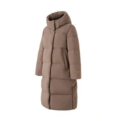 Adidas 阿迪達斯長羽絨外套2025冬季新款女士連帽加厚防風防潑水外套