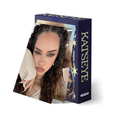 55pcs KATSEYE Double-Sided Photo Cards - Vibrant Starry Night Design With "KATSEYE" Text, Ideal For Card & Postcard Collection, Perfect Gift For Fans, Postcard Collection | Starry Night Theme | Durable Cardstock