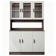 Gabinetes De Cocina 100x34x182 Cm Con Cajones Y Anaqueles - Gris Claro - Ver 2