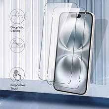 3pcs Full Cover High-Definition Screen Protector For IPhone 11 12 13 14 15 16 Pro Max Glass For Apple For IPhone 14 15 Plus 16e Protective Tempered Glass Film,Suitable For IPhone 17 Air - 3件 - 查看 4