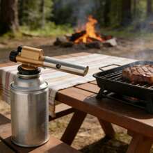 Home Kitchen 1300°C High-Temperature Cooking Torch, 4 Optional Gas Flame Torches, Gas Welding Torch For Baking And Grilling (For Singeing Steak, Caramel Pudding, And Other Ingredients). - Yellow - View 3
