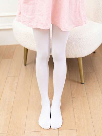 1 件裝幼兒女孩超彈性舞蹈襪,透氣春秋緊身褲