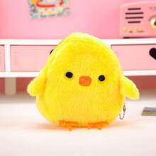 1pcs  New Cute Little Yellow Chicken Coin Purse Cartoon Creative Gift Personalized Furry Card Holder Key Bag. Perfect Holiday Gift For Little Girls - Màu vàng - Xem 10