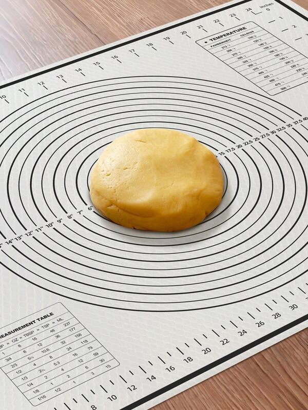 1pc Multi-Functional Non-Slip Kneading Dough Mat With Measurements, Dough Rolling & Pastry Pad, Baking Mat For Bread, Dumplings, Cakes, Ideal For Holiday Parties, Home Kitchen, Christmas, Easter, Thanksgiving, Valentine's Day