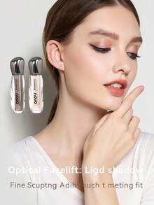 NOVO Waterproof Sweatproof Liquid Contour, Brightens & Shapes Facial Outline, Lightweight & Blendable, For Daily, Party, Christmas & New Year Makeup, Suitable For Beginners, Affordable - 01# Fog Gray Brown - View 6