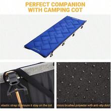 KingCamp - Cojín de Dormir para Camping cómoda y Ligera más Gruesa Suave cálida Antideslizante para Camping Senderismo 75 x 25 Pulgadas Color Azul Marino - Multicolor - Ver 3