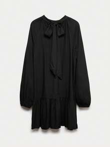 Funnel Neck Mini Smock Dress - Kose - View 7
