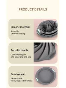 Silicone Cake Mold Set, Heat-Resistant Baking Tray Mold, Donut, Toast, Sponge Cake Mold, Deep Gray Baking Pan Set - Dark Grey - View 7