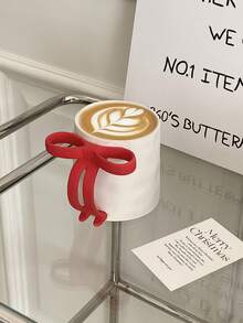 CMYD Studio 1pc 320ml Original Bowknot Design Ceramic Mug, Handmade Exquisite Coffee Cup, Suitable For Water, Latte, Milk, Birthday Gift - Multicolor - View 15