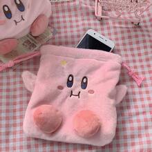 1pcs  Pink Girl's Heart Star Card Bundle Pocket, Cute And Furry Clutch, Multifunctional Portable Storage Of Mobile Phone Data Cable And Lipstick, Casual Crossbody Bag For Girls, Creative Gifts - 粉紅色 - 查看 8