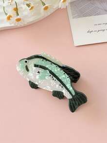 1 قطعة مشبك شعر نسائي جميل بتصميم عناصر بحرية مزيف على شكل سمكة، حامل ذيل الحصان، إكسسوار شعر، مناسب للشاطئ والخروجات اليومية وتزيين تسريحات الشعر، مشبك شعر أنيق بطراز بوهيمي عصري