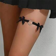 Women Sexy Simple Bowknot Thigh Leg Strap Garter Gothic Lingerie Leg Adjustable Hip Harness High Waist Stocking Belt Halloween Valentine's Day Valentines,Sexy Lingerie Accessories