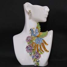 1pc Retro Heavy Industry Phoenix Brooches For Ladies,Suitable Shirt Collar Clothing Accessory, Party And Wedding Gift Valentines,Mom,Mother,Mother's Day,Gift - 彩色 - 查看 8