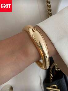 GNIT 1pc/3pcs/Set Bohemian Retro Asymmetric Wide Resin Bracelet, Luxury Daily & Party Jewelry, Gift For Women (Slight Imperfections And Color Variations In The Resin Bracelet Are Normal). Geometric Pattern Elements, Uniform Texture, Smooth Curves. - Palm Ladder - View 7