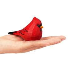 VIPbuy Handmade Wood Bird Figurines, Hand Carved Painted Wooden Bird Ornaments Crafts Home Office Desktop Decor Gifts (Male Cardinal),MaleCardinal - 男性樞機主教 - 查看 6