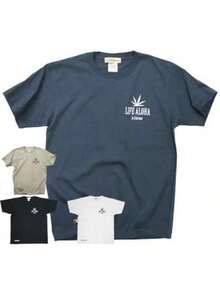 [Inco Com] One-Piece T-Shirt With Life Aloha Pattern On The Back - Black - View 5