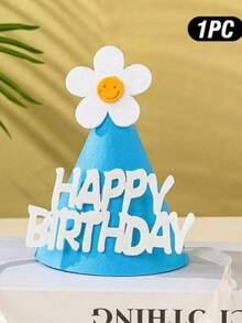 Floral Foldable Birthday Hat - Ins Style Photography Prop For Parties, Cake Decorations And Scene Decorations - Multicolor - View 10