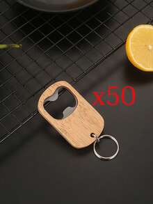 Customized Text/Logo Laser Engraved Wooden Bottle Opener, Personalized Bottle Opener, Birthday Gift, Father's Day Gift, Gift For Boyfriend, Wedding Souvenir, Groomsman Gift - Apricot - View 15